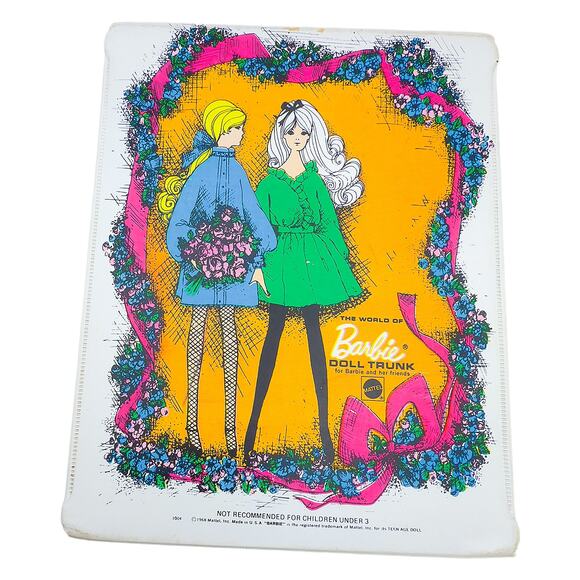 Vintage 1968 Mattel The World of Barbie Doll Trunk 1004 Handled Doll Toy Carrier - Picture 1 of 7